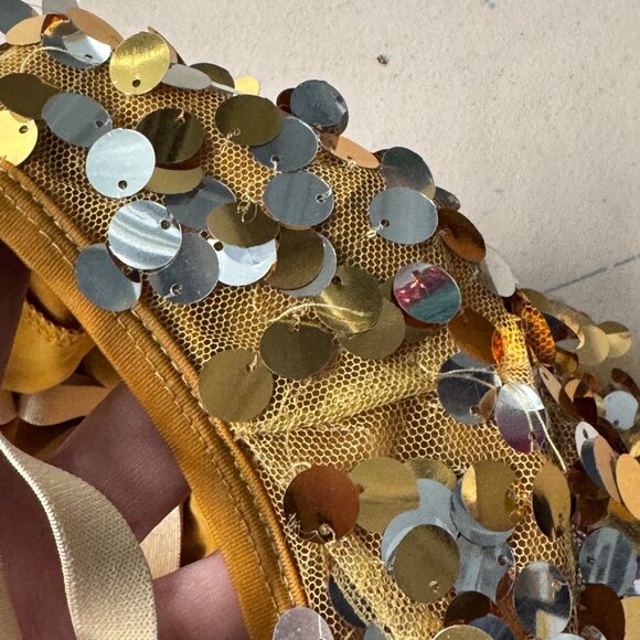 WEISSMAN Gold Sequin Confetti Shorts Dance Costume - Picture 8 of 8